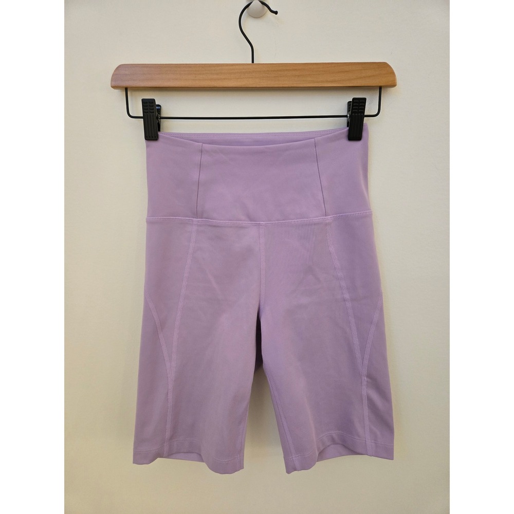 Girlfriend Collective Lavender High Rise Bike Shorts Small